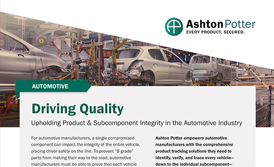 Driving Quality: Upholding Product & Subcomponent Integrity in the Automotive Industry